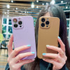 Phone Case For IPhone X XR XS 11 12 13 14 Pro Max 7 8 Plus Contracted Pure Color Shockproof Liquid Silicone Soft Back Cover